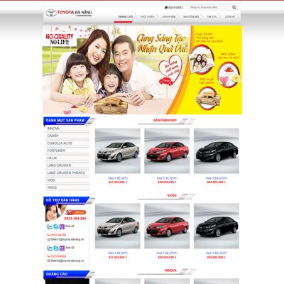 theme wordpress bán xe toyota