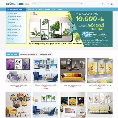 Theme wordpress xưởng tranh